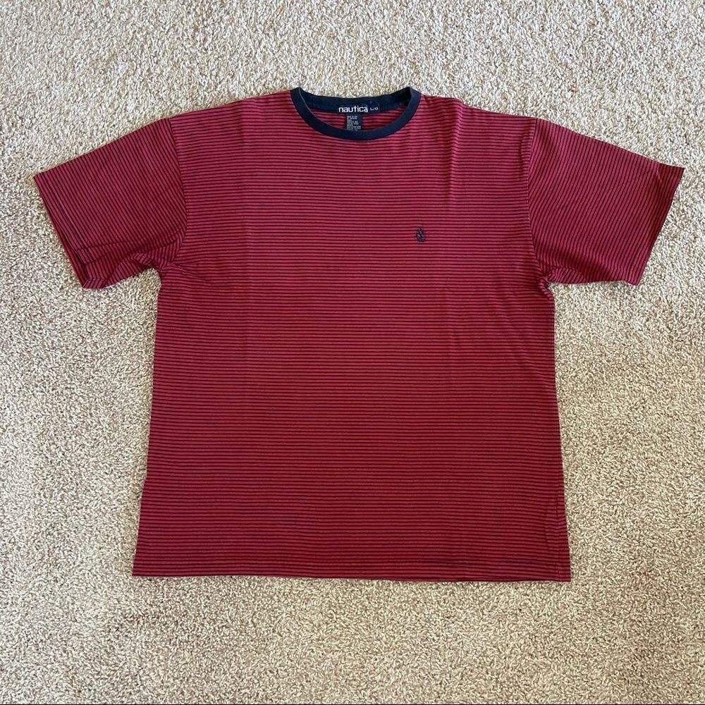 Nautica Red Striped T-Shirt